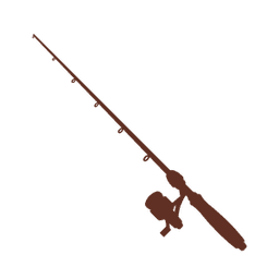 Fishing rod with a reel.