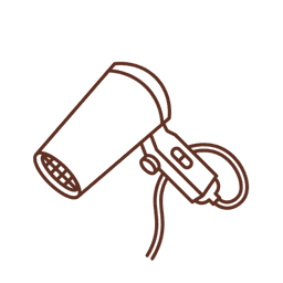 Illustration of a hairdryer.